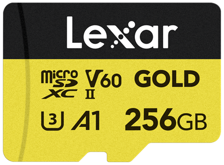 Lexar MicroSD 256GB GOLD UHS-II R280/W180 (V60)